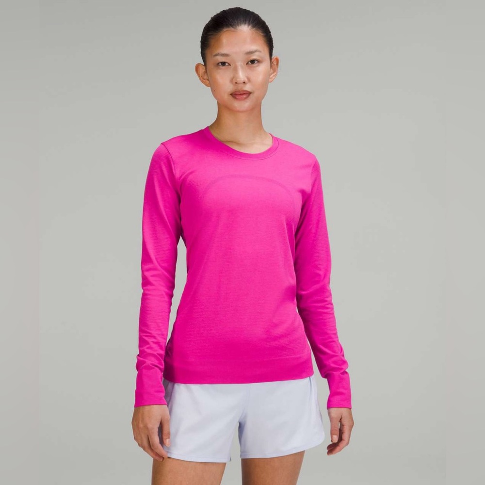 Lululemon Swiftly Relaxed Long Sleeve Shirt size 4 Sonic Pink SNCP